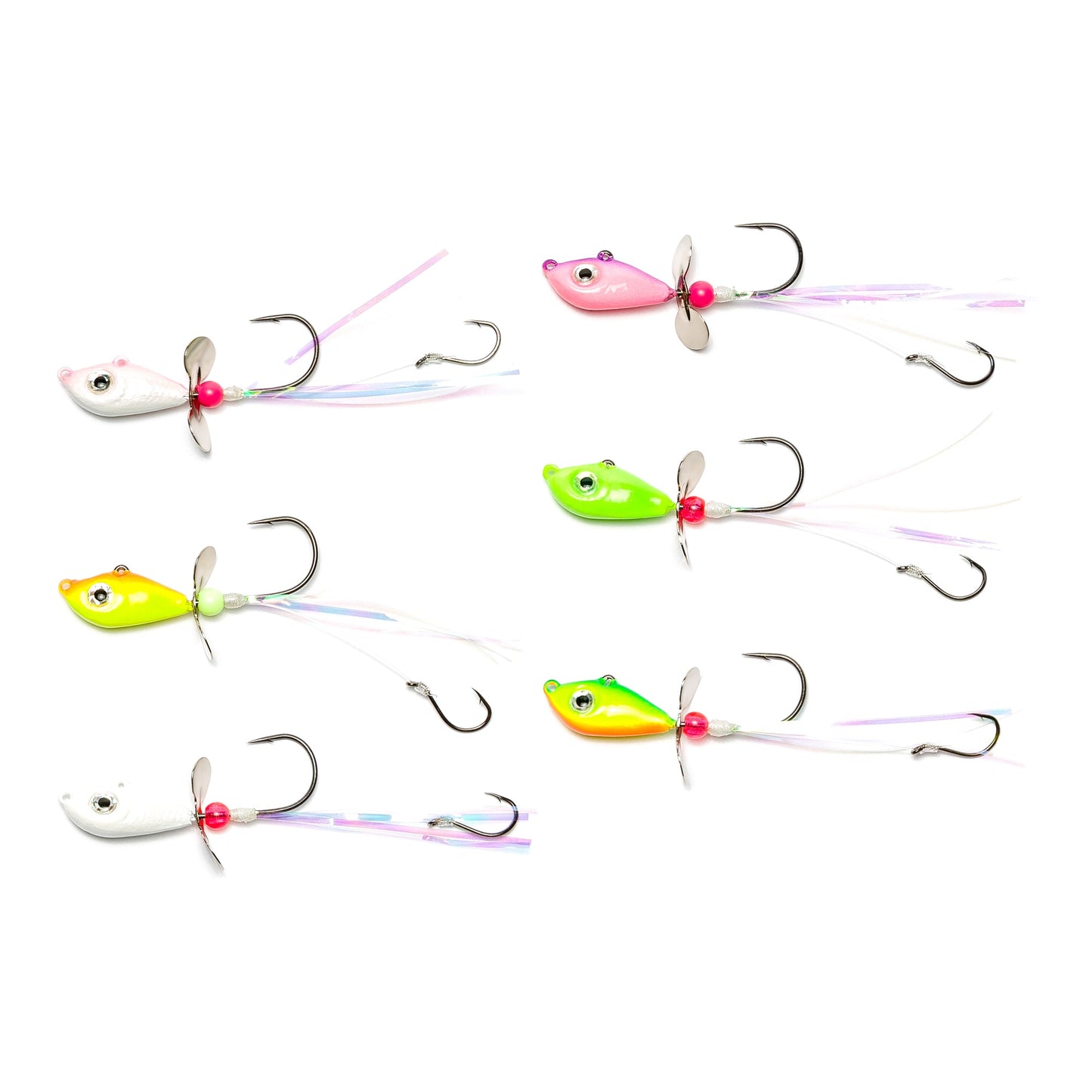 Pink/White Walleye Death Spinner