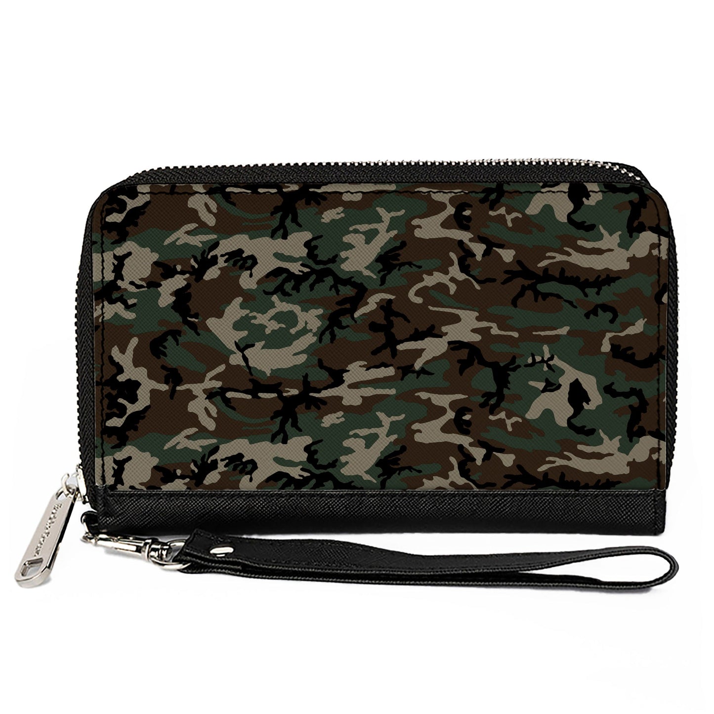 PU Zip Around Wallet Rectangle - Camo Olive4