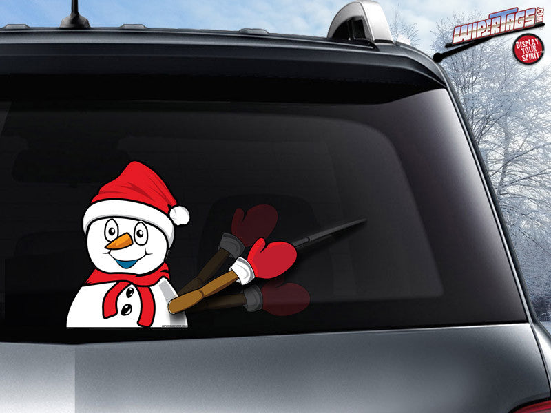 Chilly the Snowman Waving WiperTag with Decal