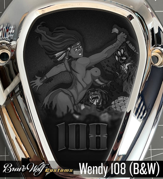 Challenger V-Cover Decal - Wendy 108 (B&W)