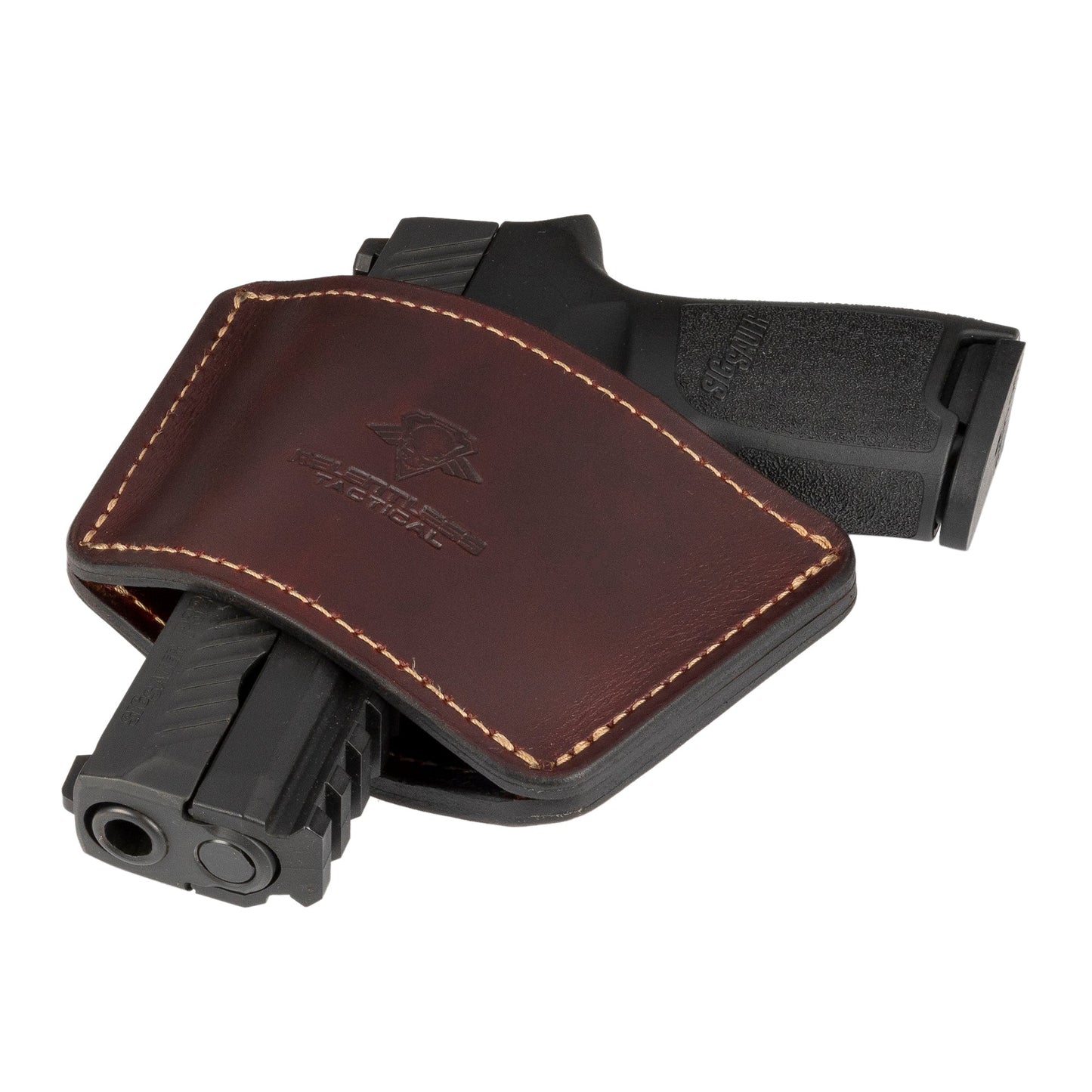 Dual Threat IWB / OWB Universal Belt Slide Holster | Made in USA | Ambidextrous Leather Holster