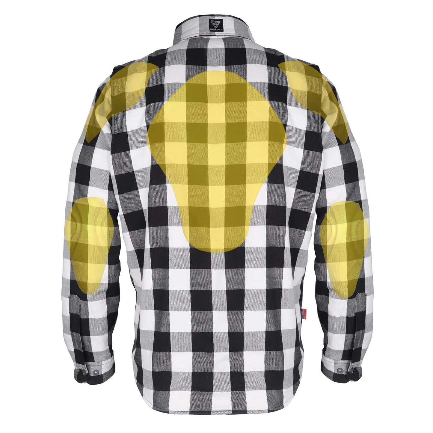 Protective Flannel Shirt - Black and White Checkered with Pads