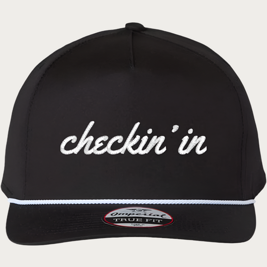 Checkin' in Curved Bill Hat - Black