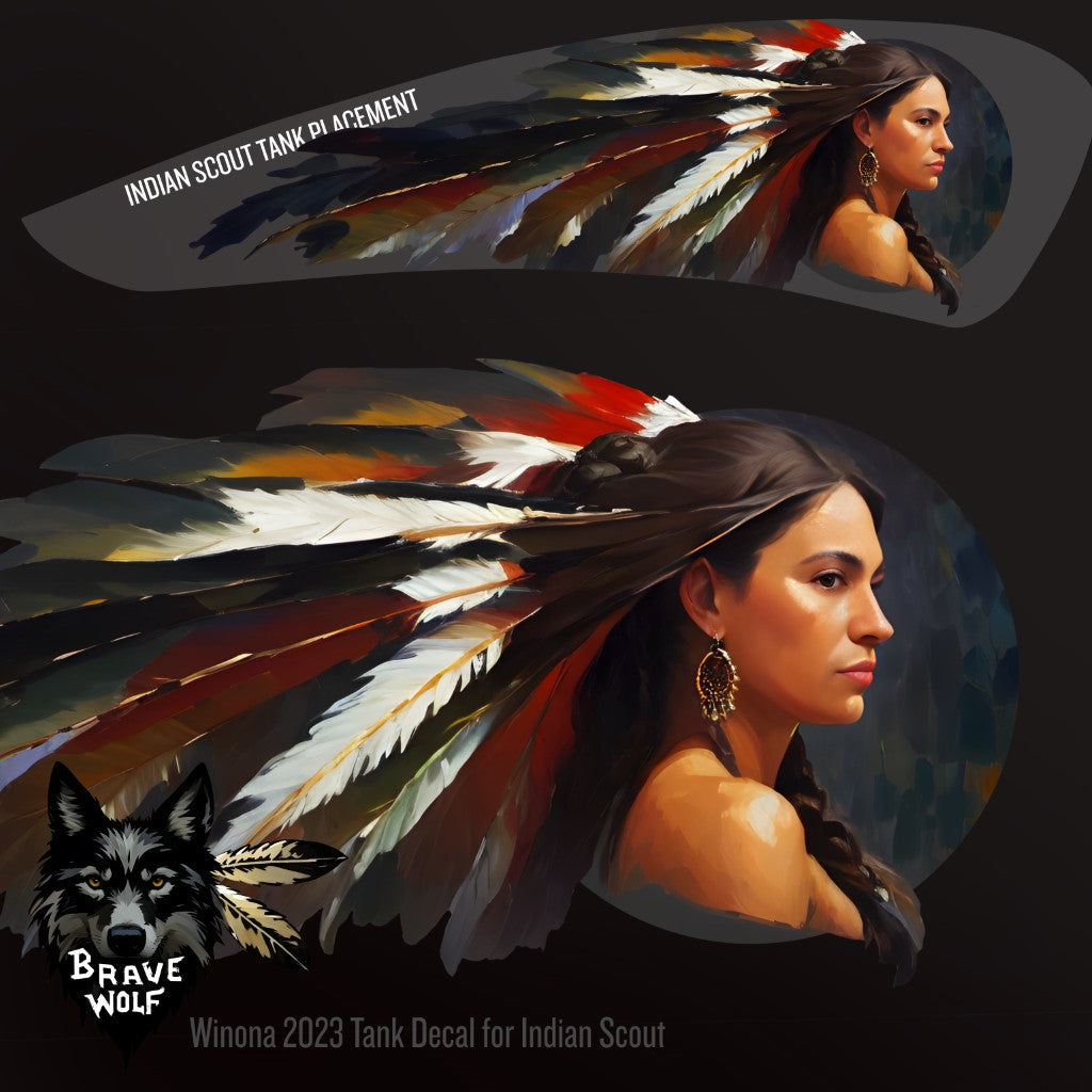 Winona-2023 - Indian Scout Tank Decal-Color