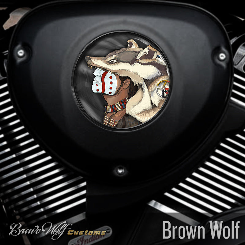 Brown Wolf - 5 Inch Decal