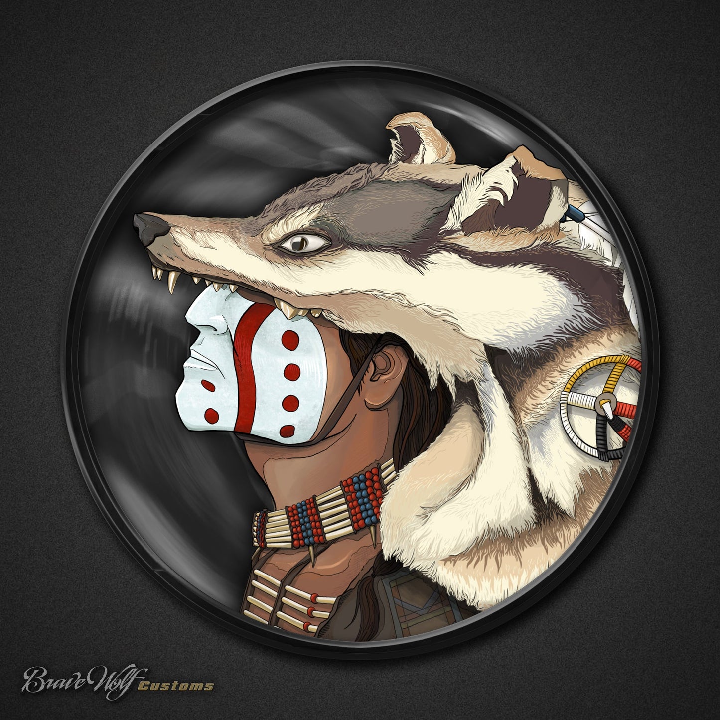 Brown Wolf - 5 Inch Decal