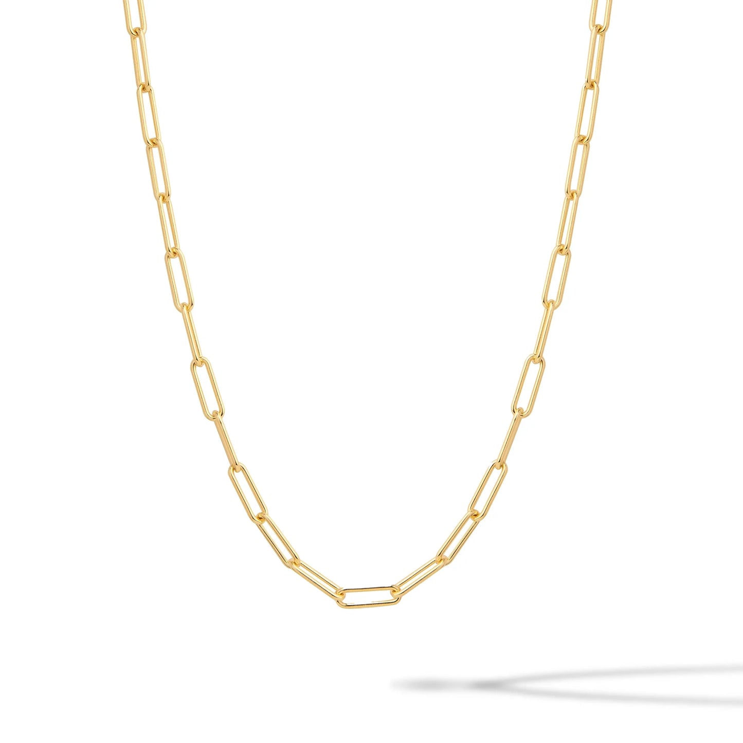 Paperclip Chain Necklace - Gold