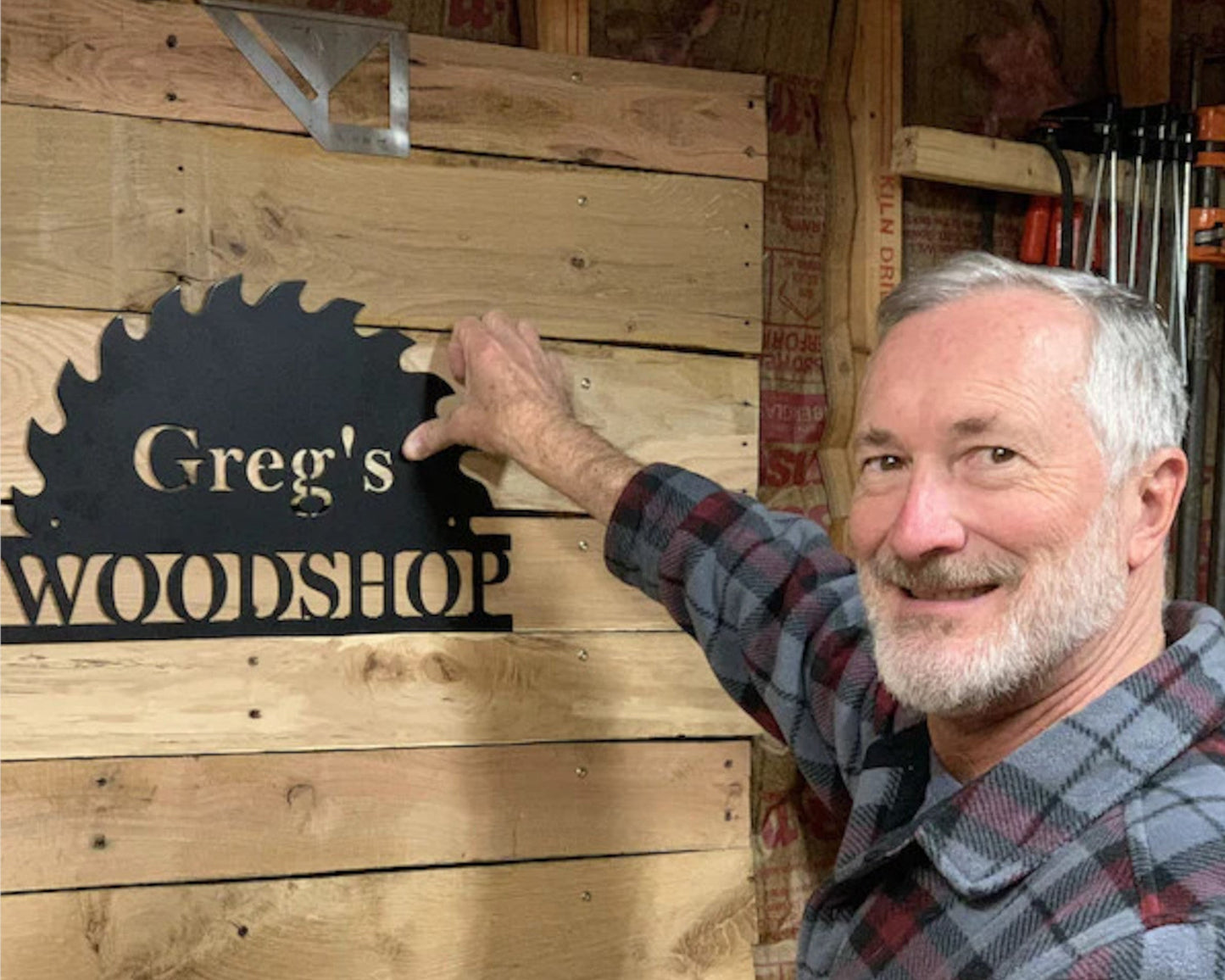 Woodshop Saw Personalized Metal Sign with Name