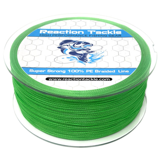 Reaction Tackle Braided Fishing Line - Hi-Vis Green