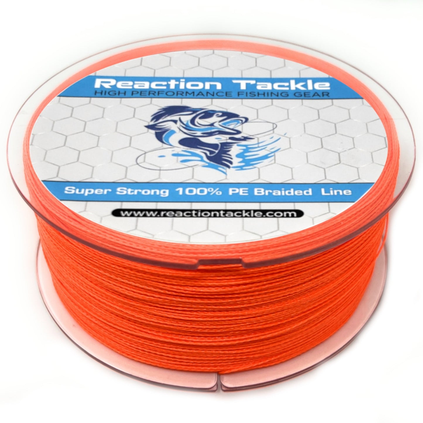 Reaction Tackle Braided Fishing Line - Hi-Vis Orange