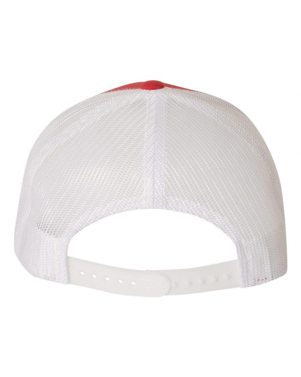 AFW Fishing Patch Hat - Red - White Snapback Trucker Hat