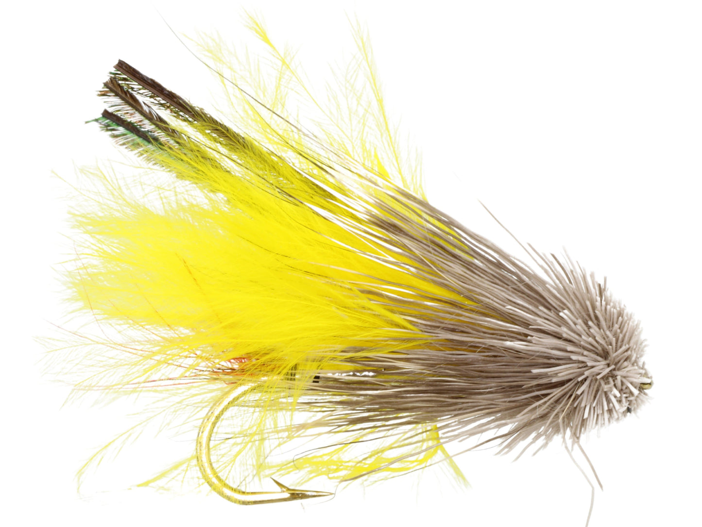 Marabou Muddler Minnow, Size 8 | Yellow | Qty. 6 | Wild Water Fly Fishing