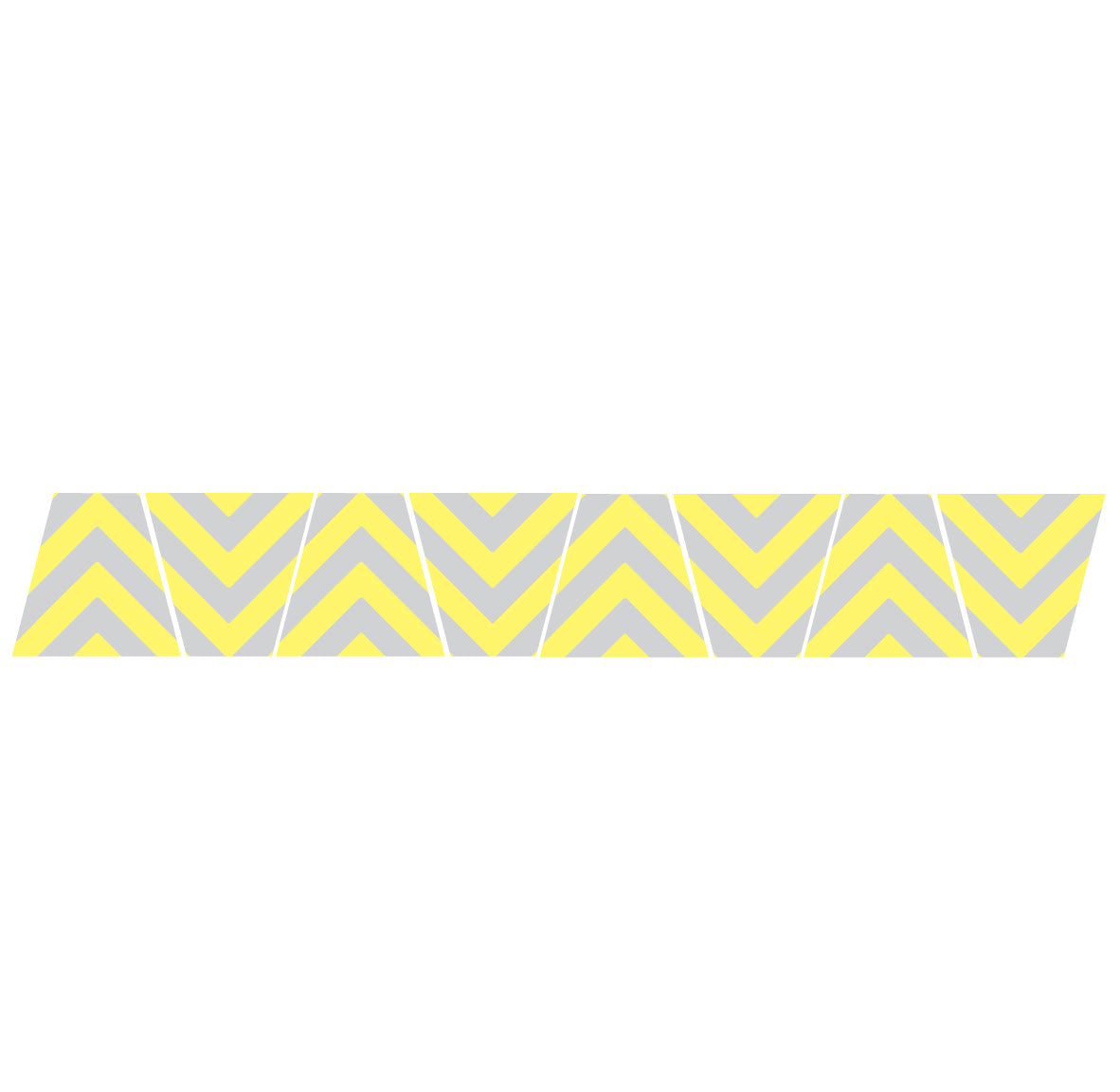 YELLOW & GREY CHEVRON STRIPE REFLECTIVE HELMET (TET) TETRAHEDRON 8 PACK