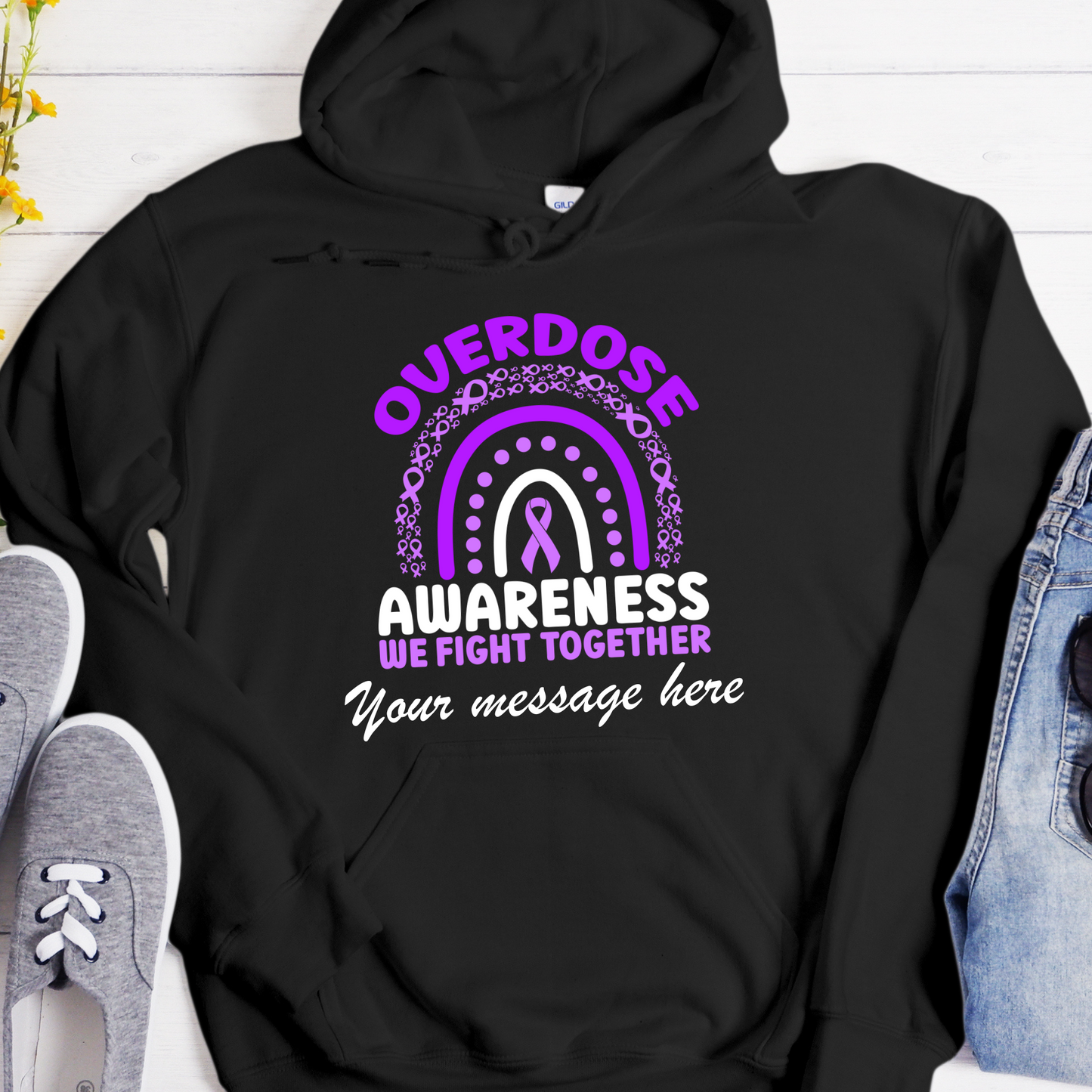 Custom Recovery Hoodie | Inspiring Sobriety |  We Fight Together - Overdose Awareness