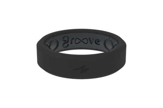 Zeus Midnight Black Thin Ring