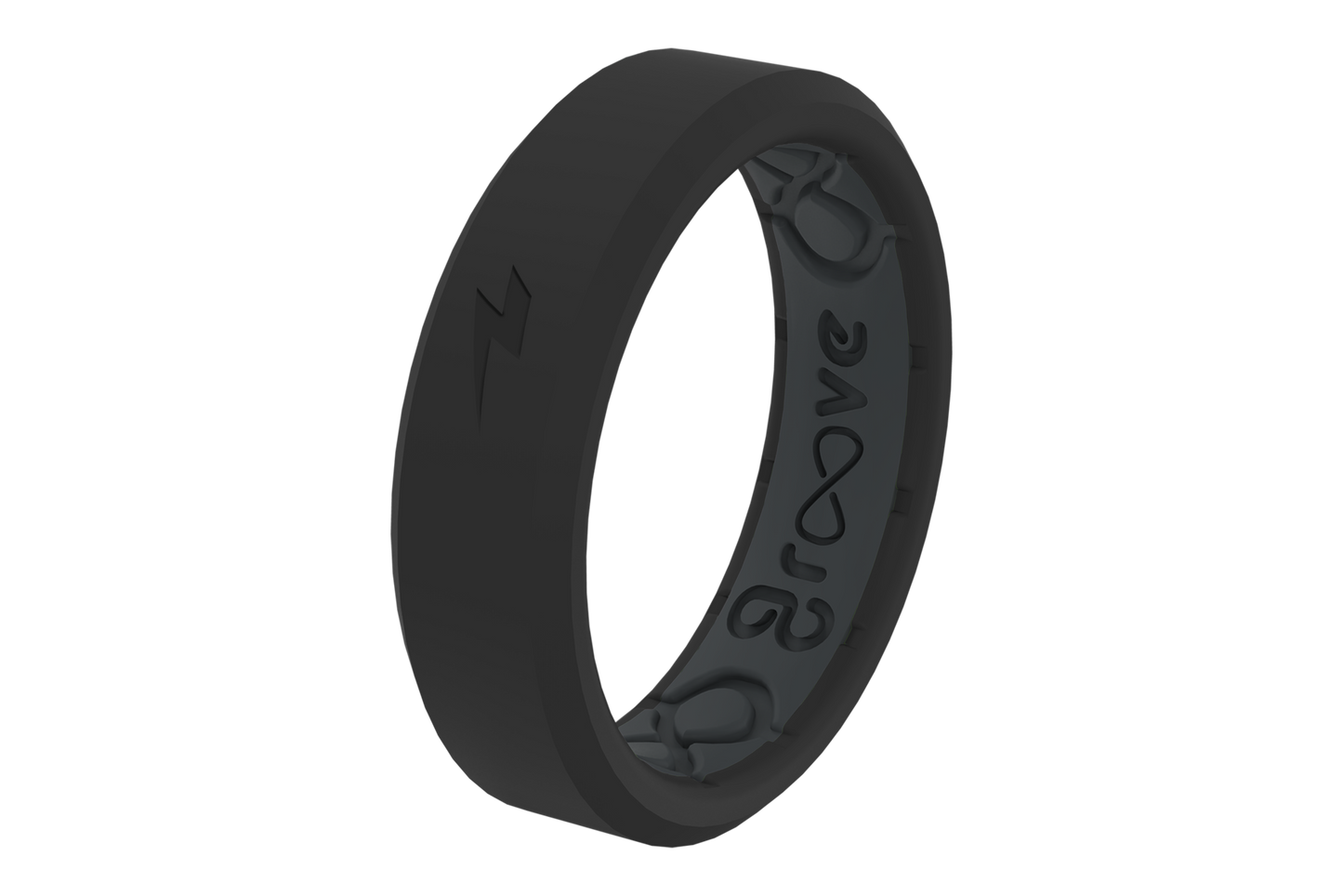 Zeus Midnight Black Thin Ring