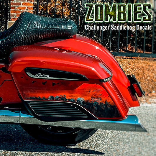 TAB Performance Zombie Saddlebag Decals for Challenger (Red)