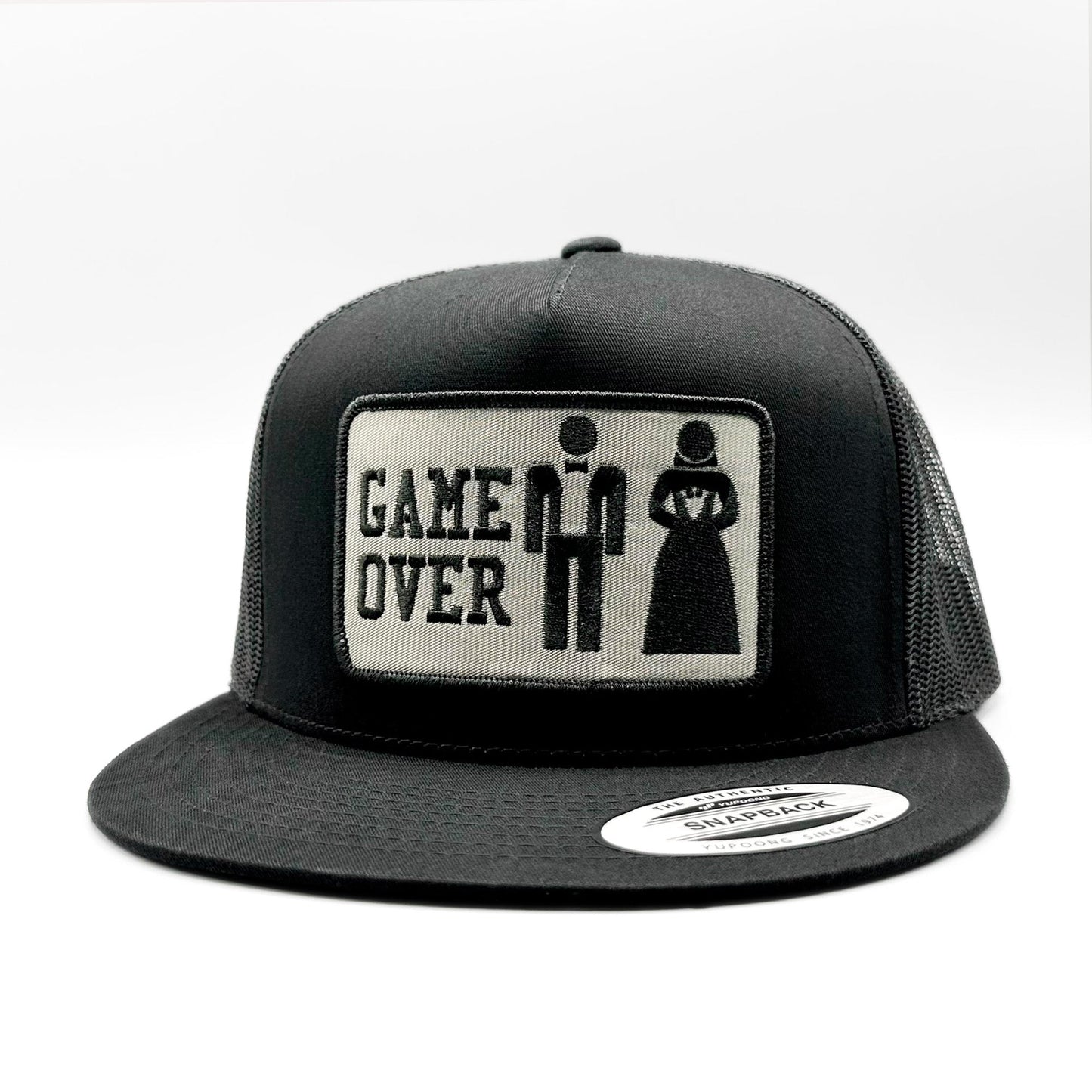 Game Over Funny Bride & Groom Marriage Trucker