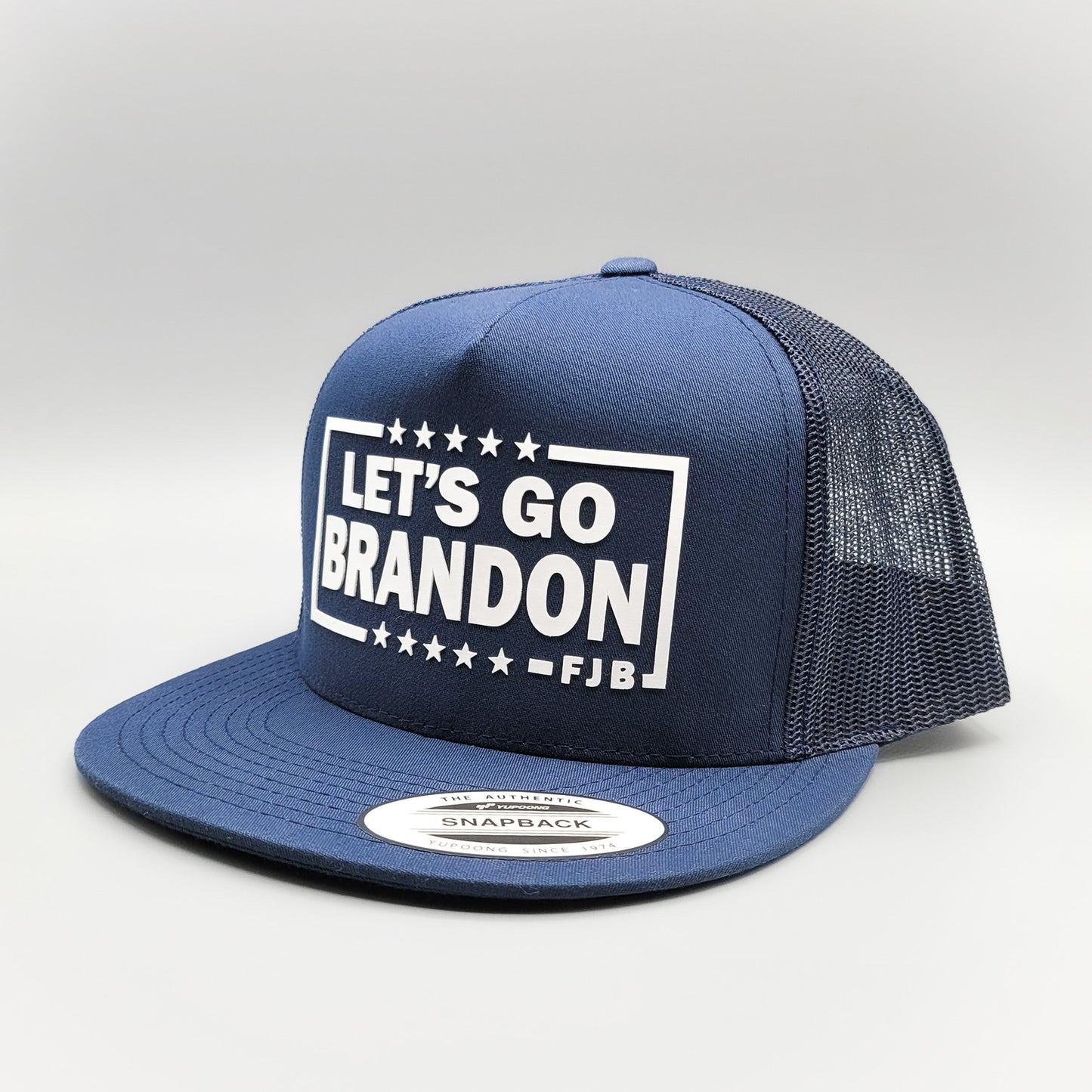 Let's Go Brandon Hat, LGB FJB Funny Joe Biden Republican Trucker Hat (Navy)