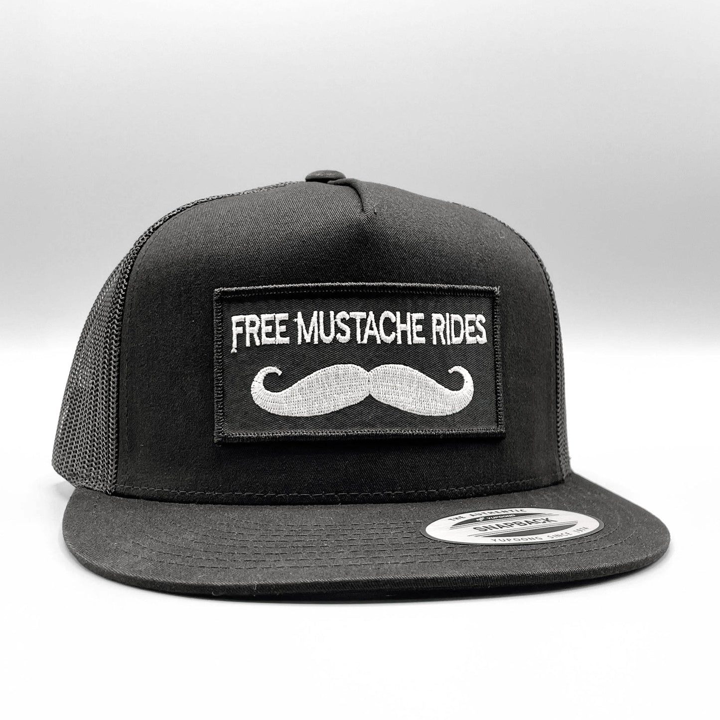 Free Mustache Rides Funny, Retro Trucker