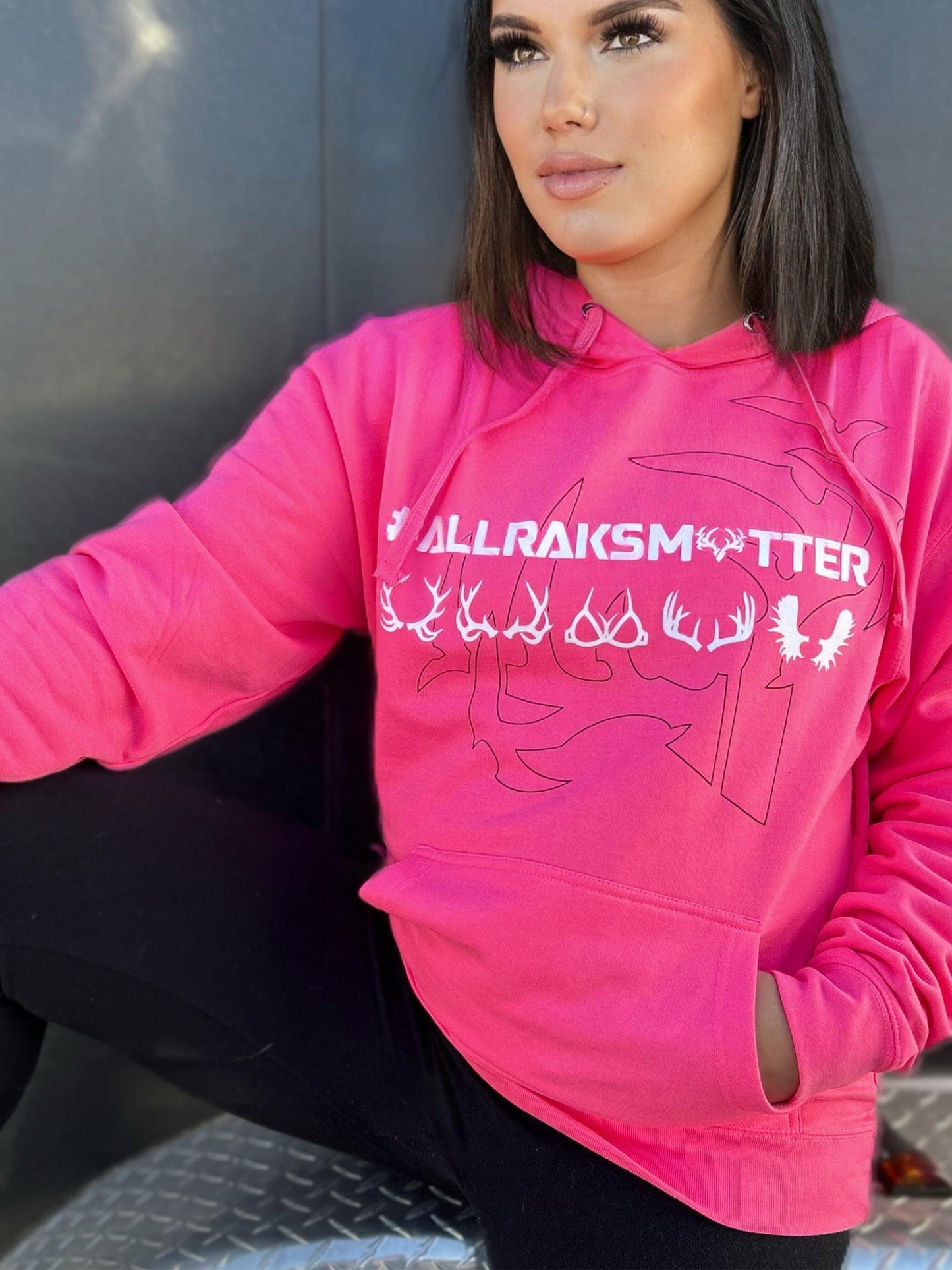 All Raks Matter ™ Neon Pink Boobies Hoodie