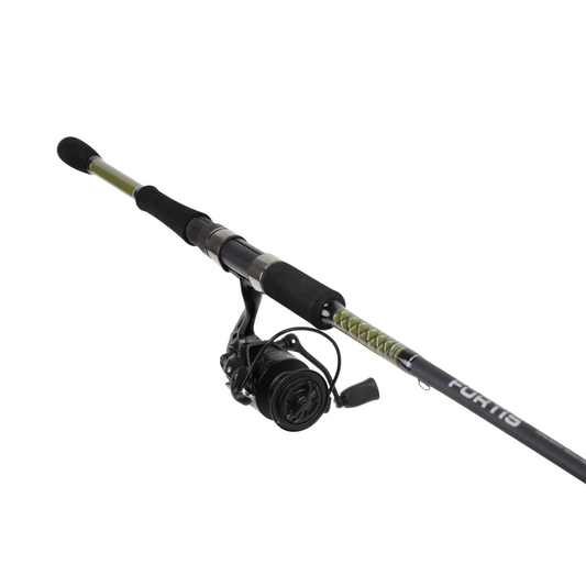 7' Medium Action 2 Piece Fiberglass/Graphite Spinning Rod and 4000 Spinning Reel Package | FORTIS