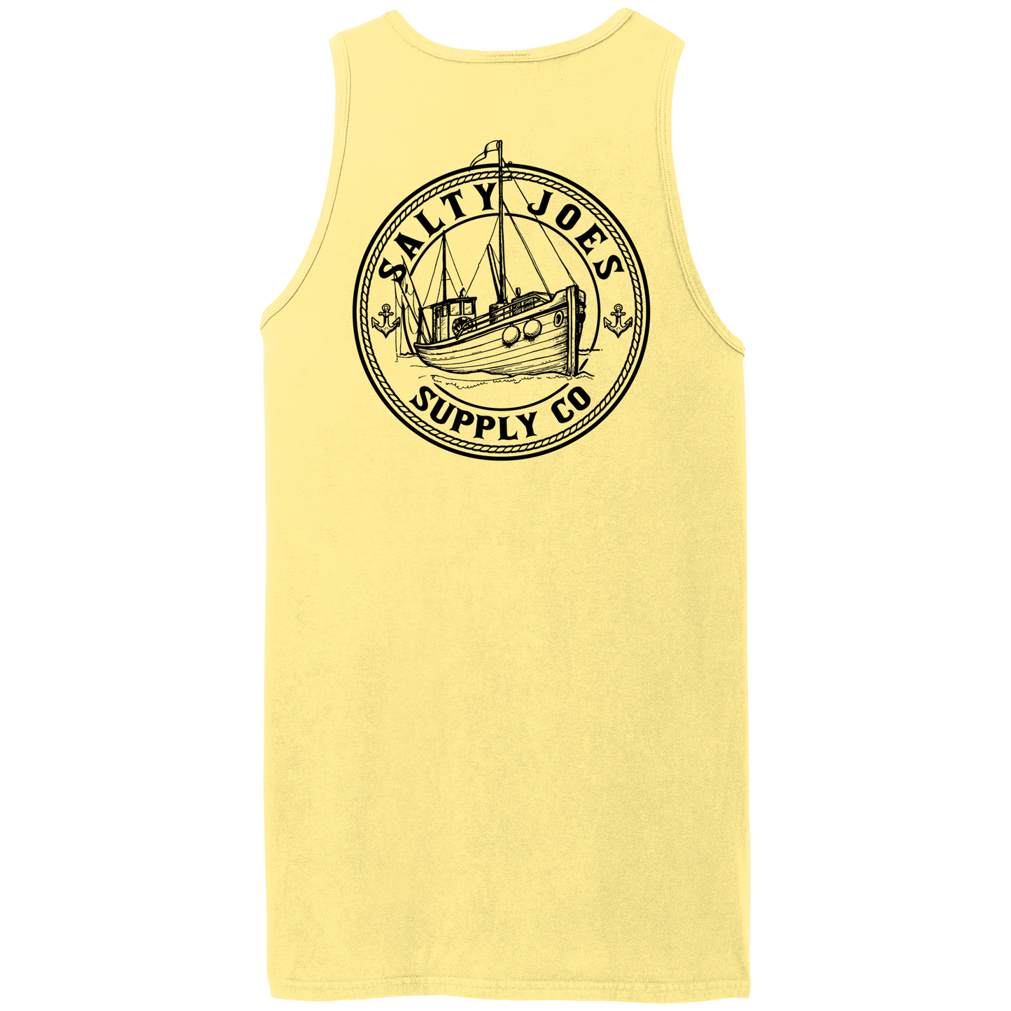 Salty Joe's Fishing Trawler Beach Wash® Garment-Dyed Tank Top