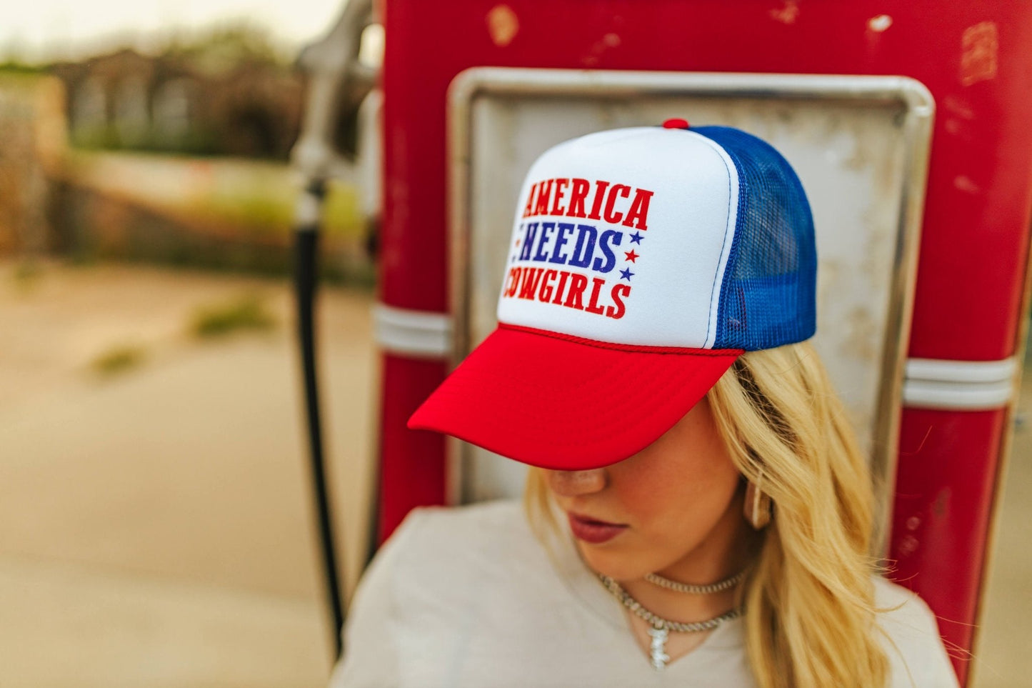 America Needs Cowgirls Trucker Hat