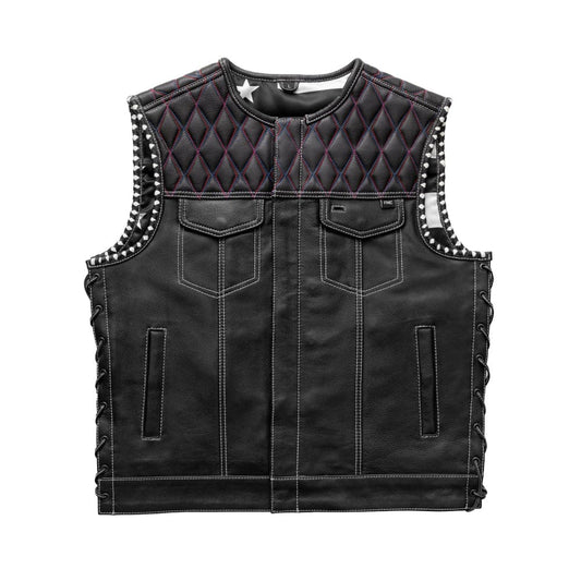 Americano Men's Club Style Leather Vest