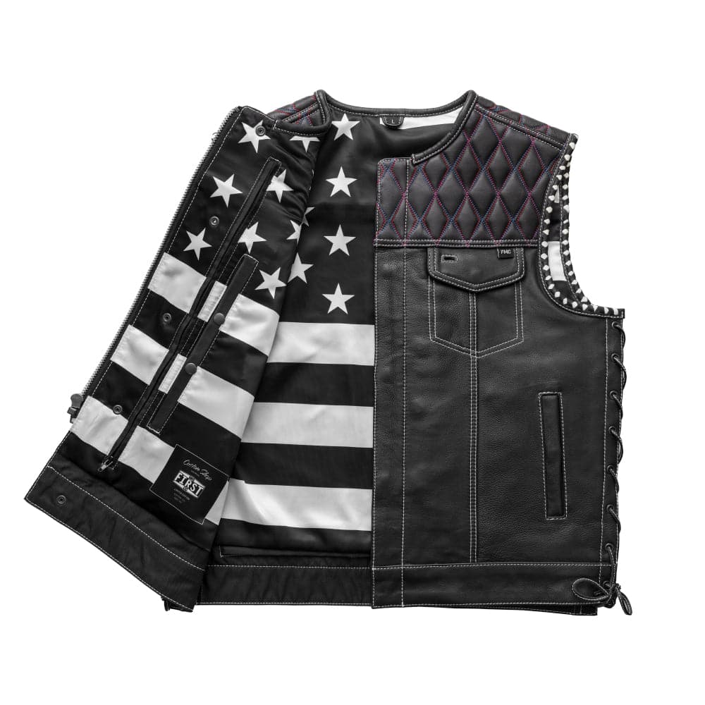 Americano Men's Club Style Leather Vest