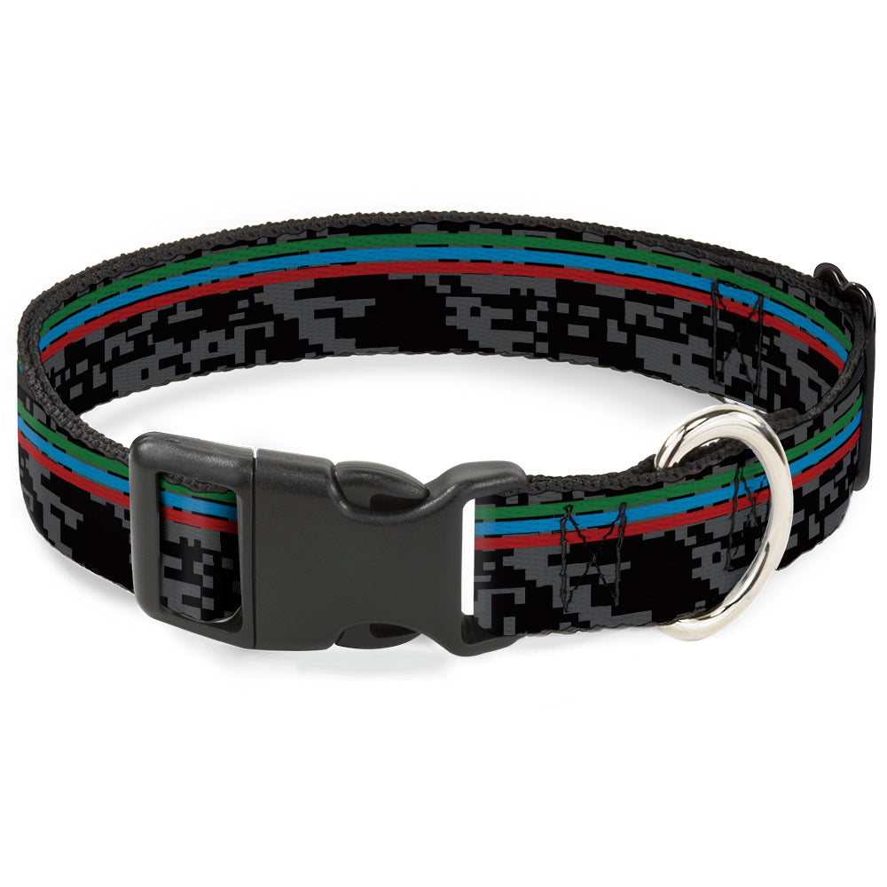 Plastic Clip Collar - Racing Stripes/Digital Camo Black/Gray/Green/Blue/Red