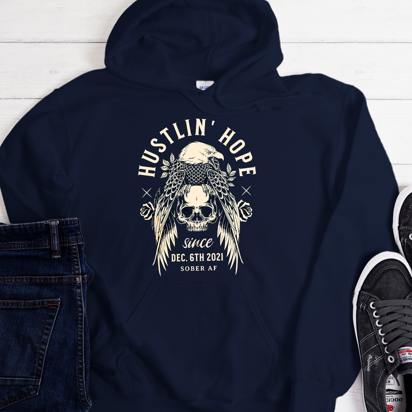 Custom Recovery Hoodie | Inspiring Sobriety | Hustlin' Hope