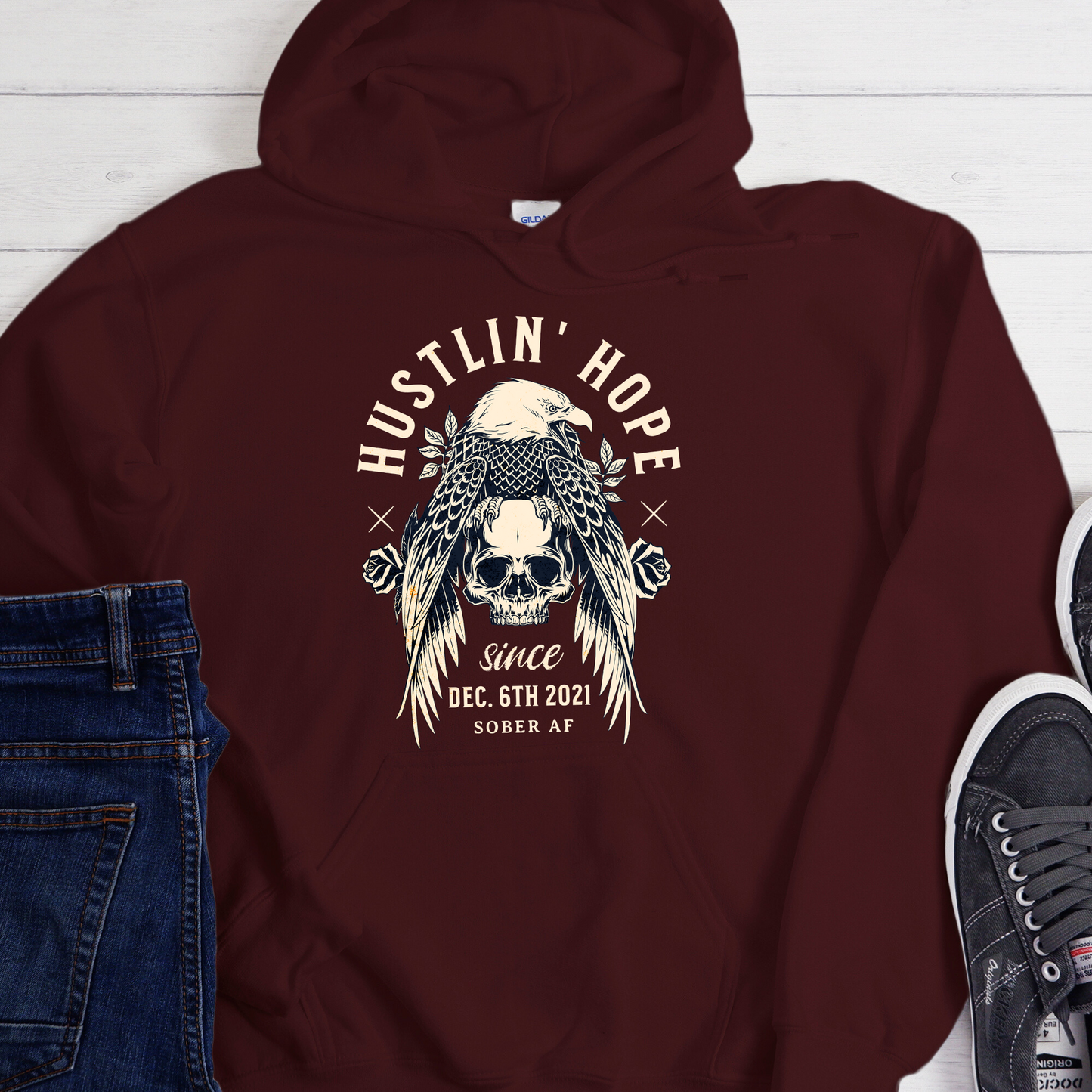 Custom Recovery Hoodie | Inspiring Sobriety | Hustlin' Hope