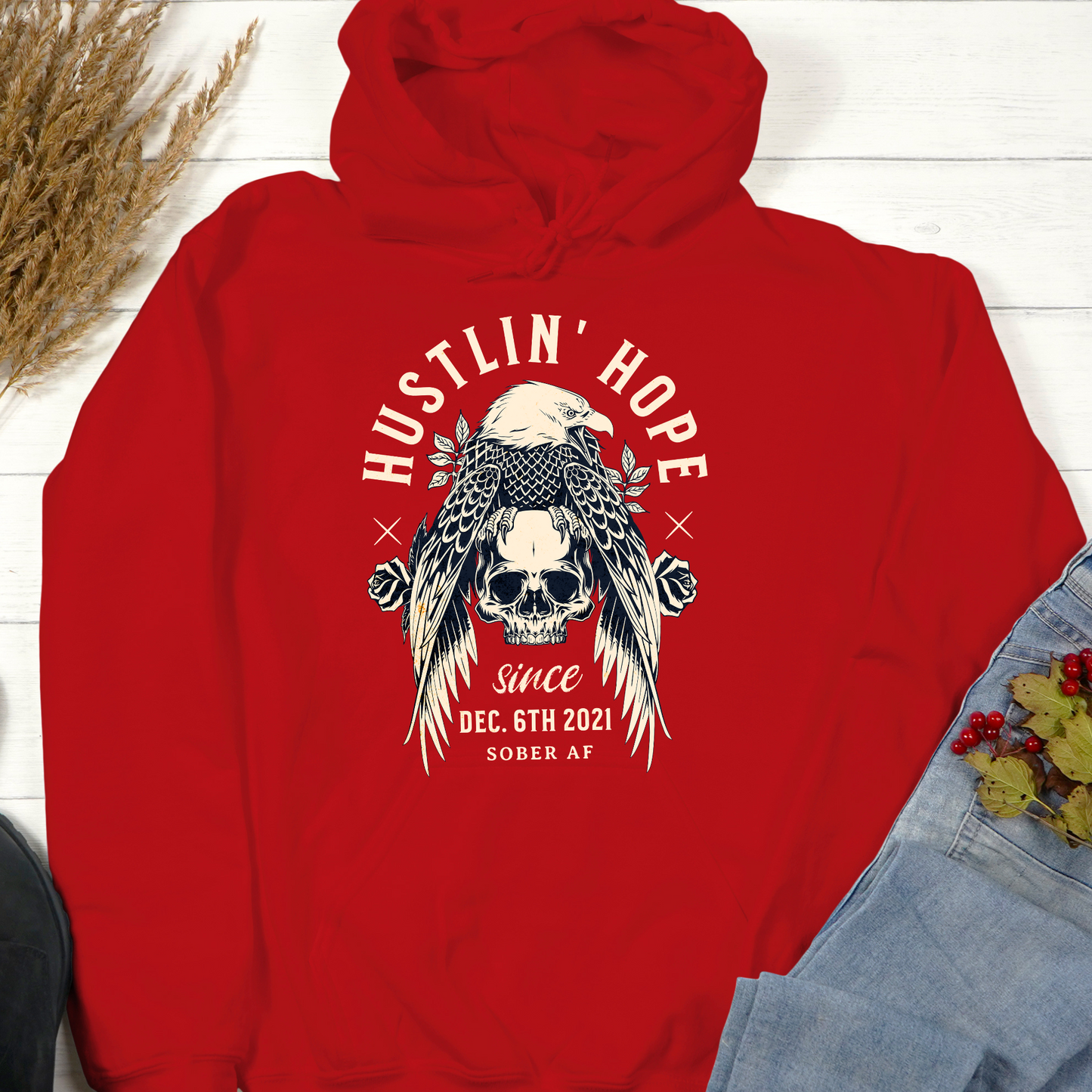 Custom Recovery Hoodie | Inspiring Sobriety | Hustlin' Hope