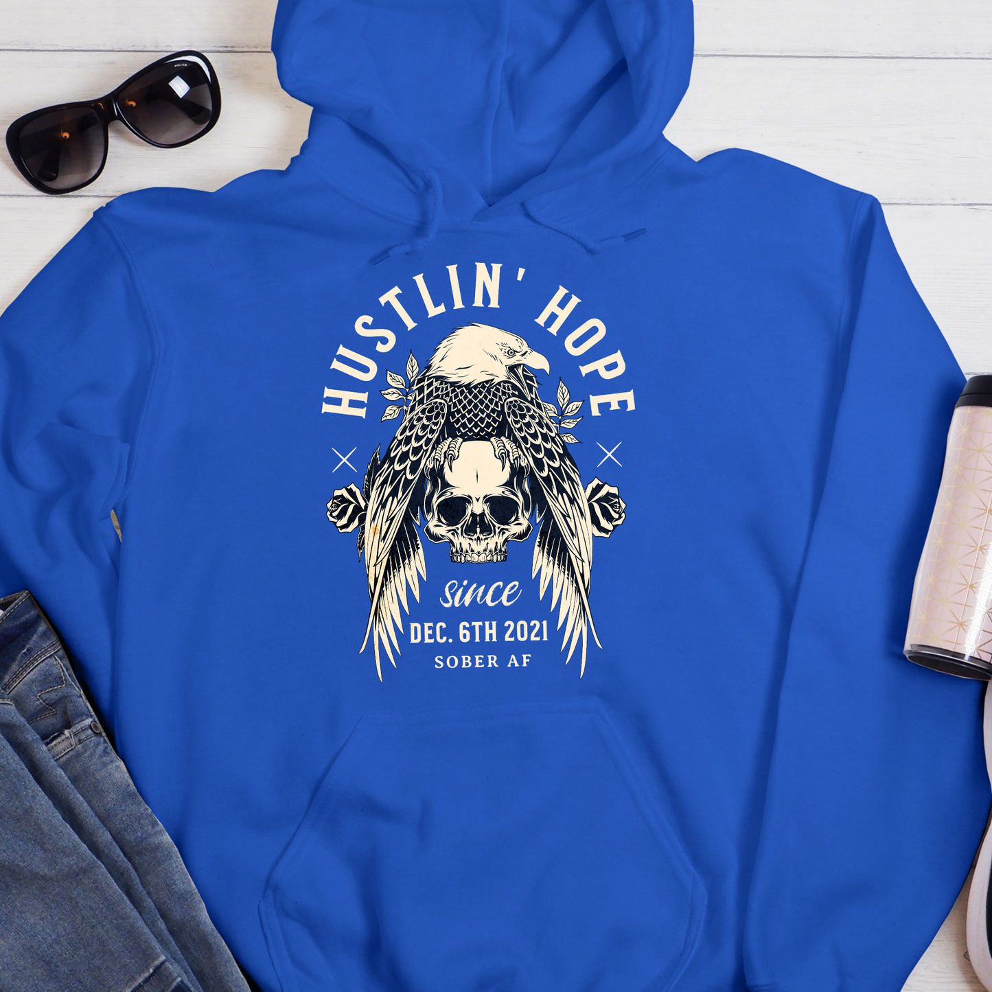 Custom Recovery Hoodie | Inspiring Sobriety | Hustlin' Hope