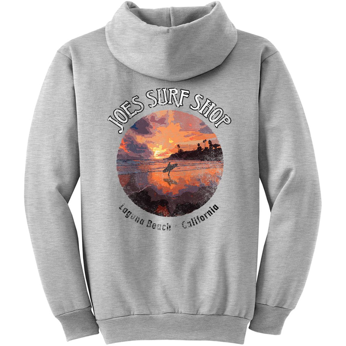 Joe's Surf Shop Sunset Surfer Pullover Surf Hoodie