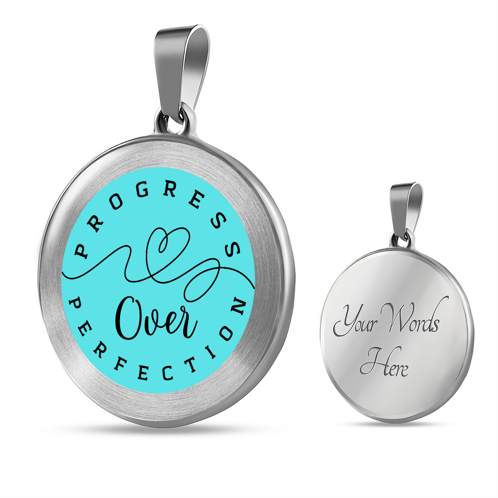 Custom Recovery Necklace | Inspiring Sobriety |  Progress Over Perfection