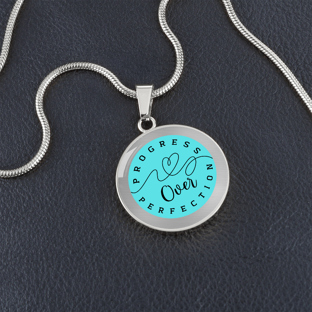 Custom Recovery Necklace | Inspiring Sobriety |  Progress Over Perfection