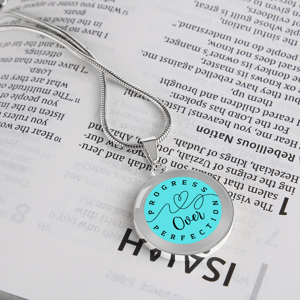 Custom Recovery Necklace | Inspiring Sobriety |  Progress Over Perfection