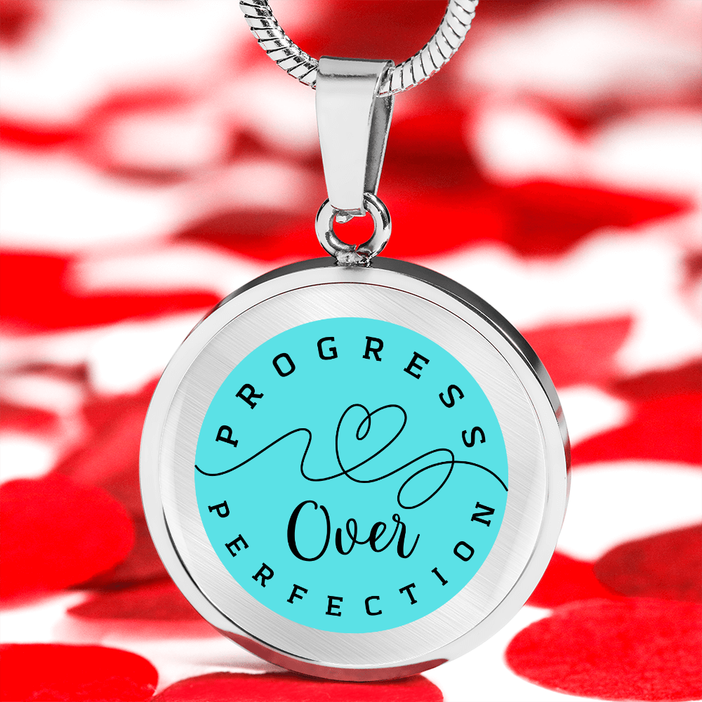 Custom Recovery Necklace | Inspiring Sobriety |  Progress Over Perfection