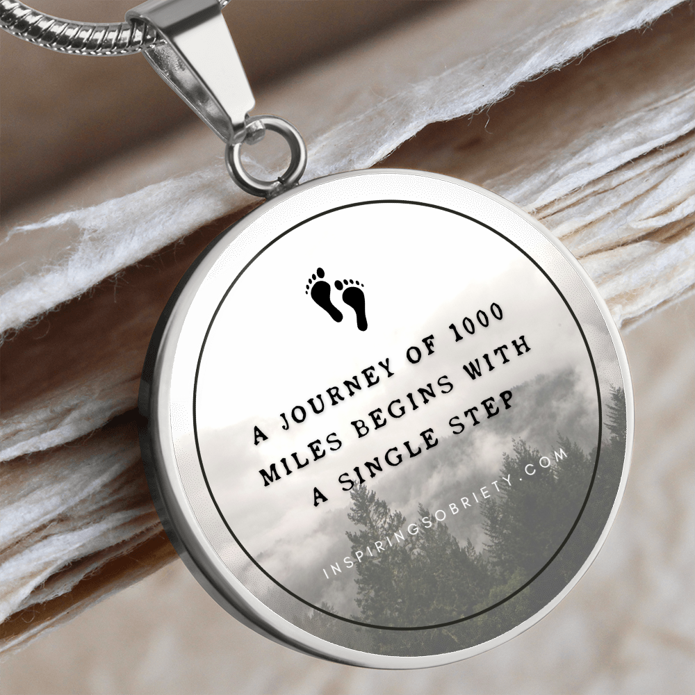 Custom Necklace | Inspiring Sobriety | A Journey of 1000 Miles