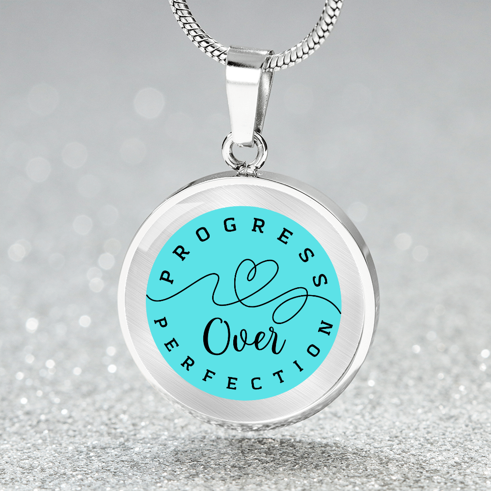 Custom Recovery Necklace | Inspiring Sobriety |  Progress Over Perfection