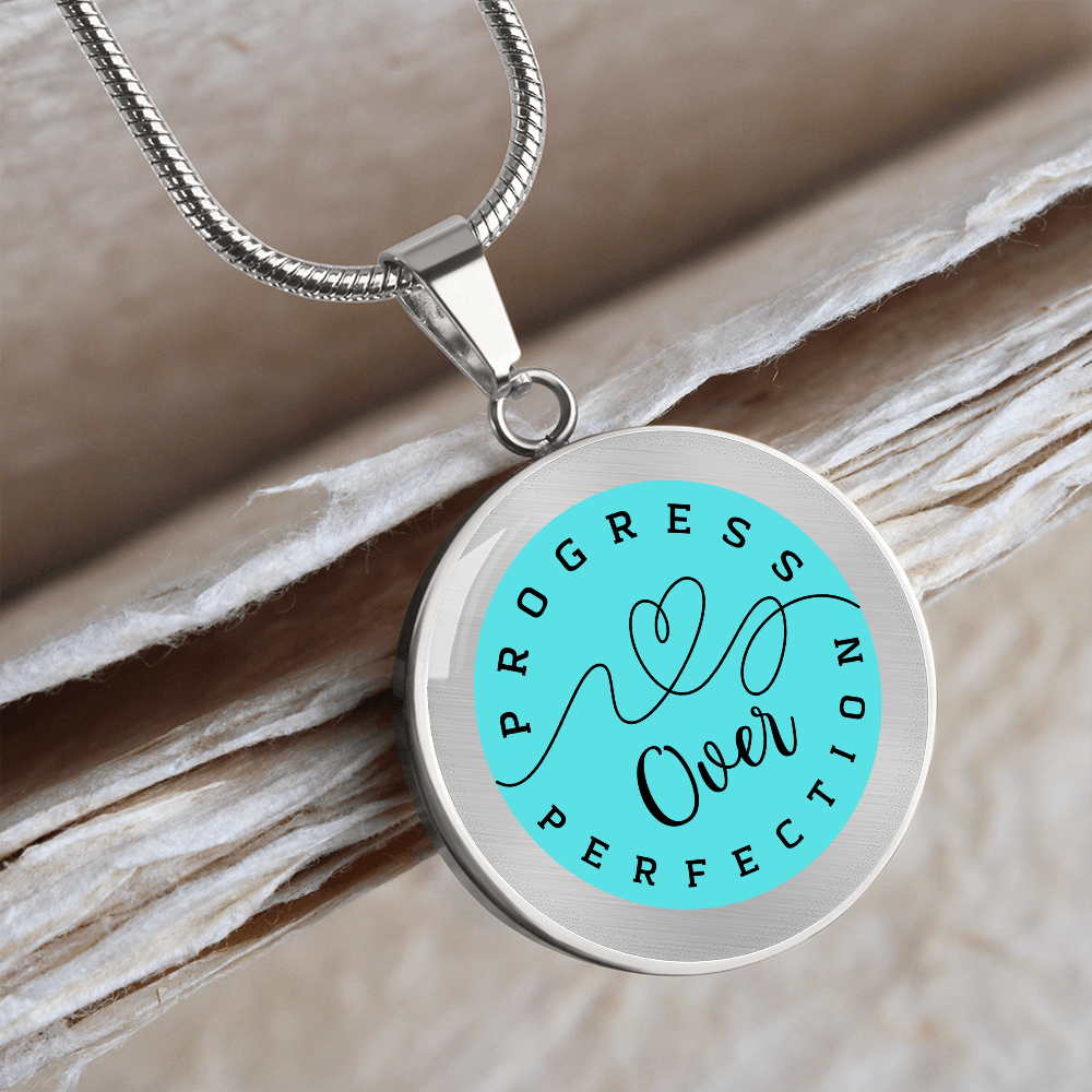 Custom Recovery Necklace | Inspiring Sobriety |  Progress Over Perfection