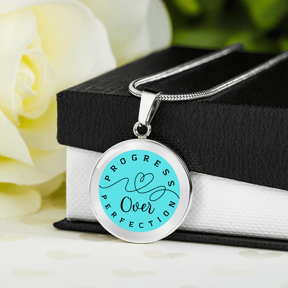 Custom Recovery Necklace | Inspiring Sobriety |  Progress Over Perfection