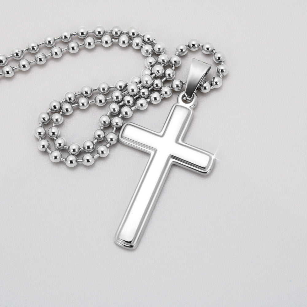 Engravable Cross Necklace | Inspiring Sobriety | The Warrior and The Storm