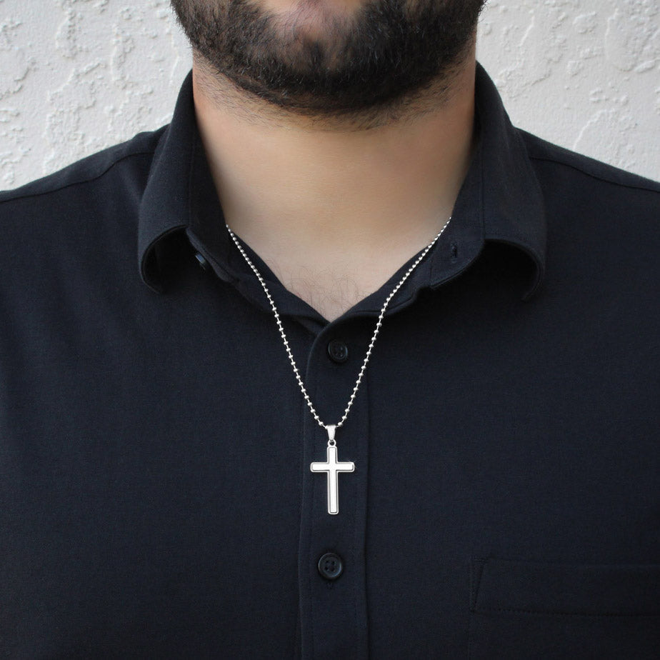 Engravable Cross Necklace | Inspiring Sobriety | The Warrior and The Storm