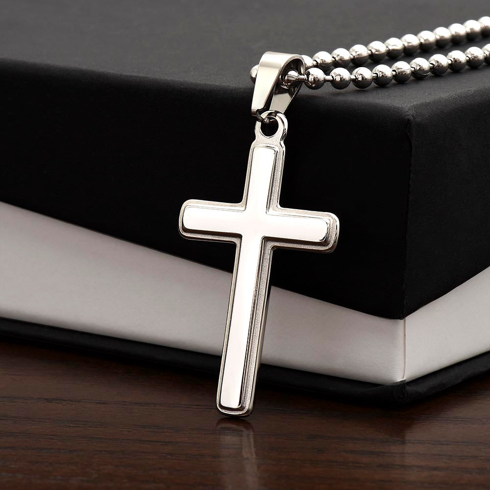 Mens Recovery Cross Necklace | Inspiring Sobriety | The Warrior and The Storm