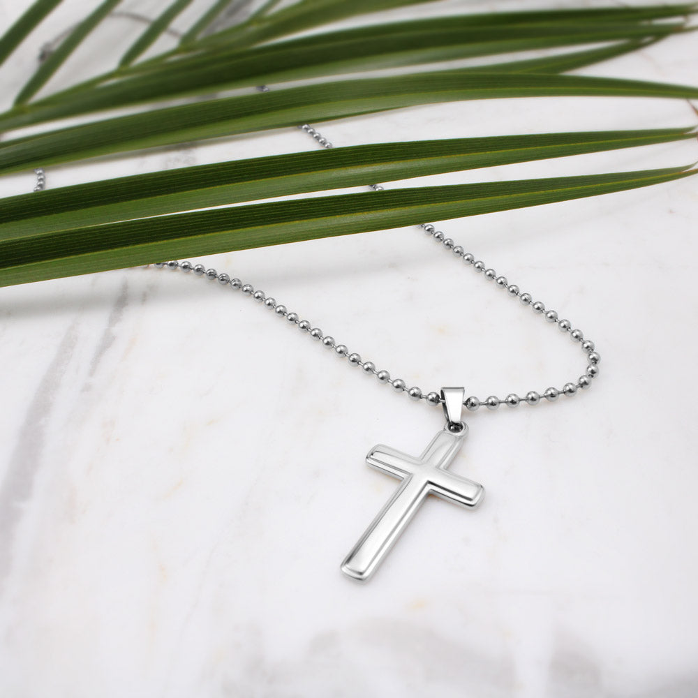 Mens Recovery Cross Necklace | Inspiring Sobriety | The Warrior and The Storm