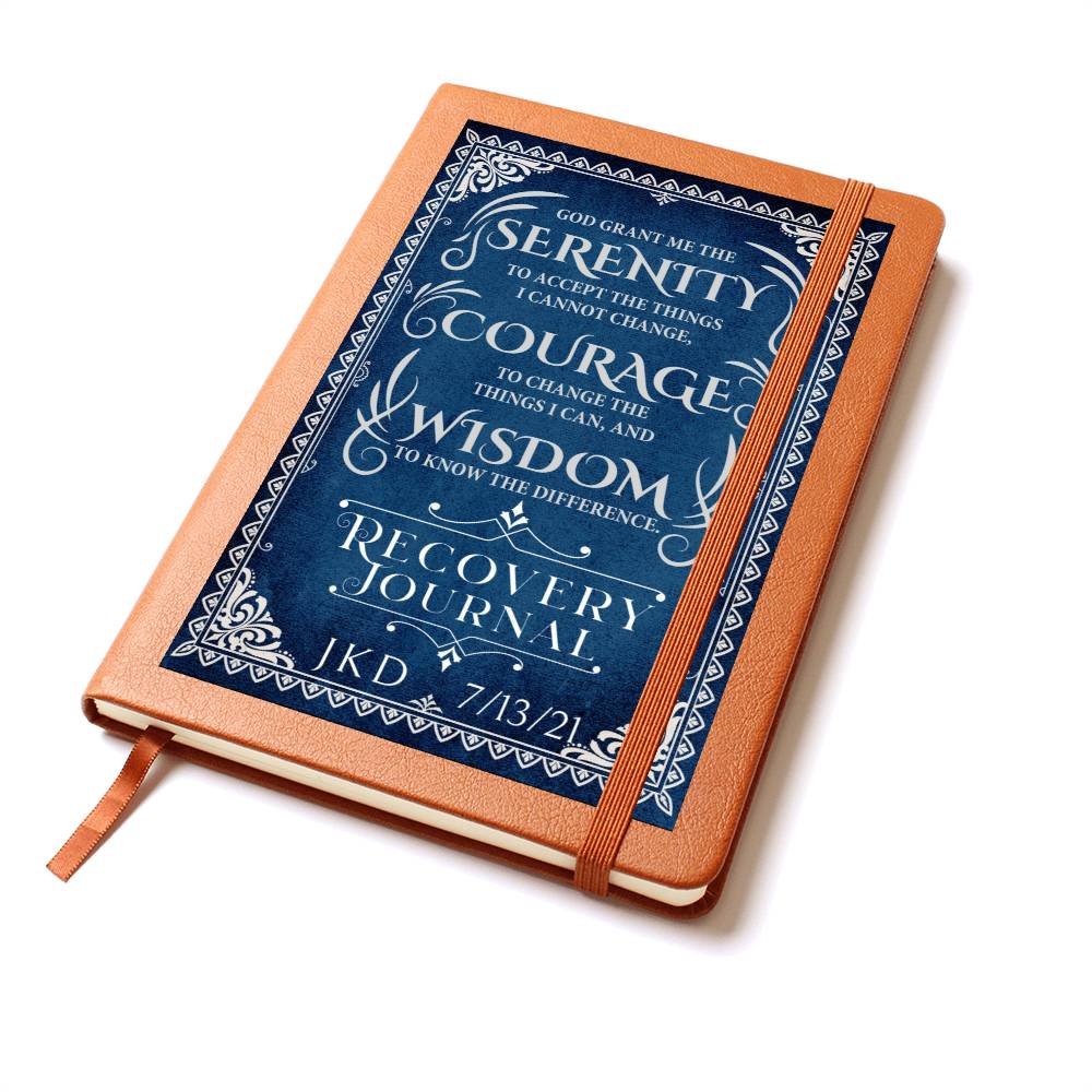 Custom Serenity Prayer Recovery Journal | Inspiring Sobriety | SERENITY COURAGE WISDOM