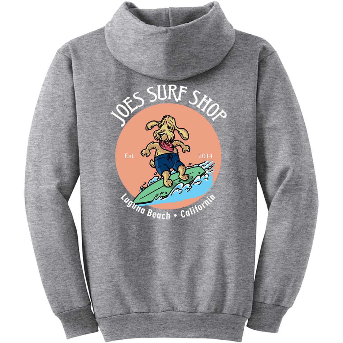 Joe's Surf Shop Teddy the Surfing Dog Pullover Surf Hoodie